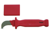 200007 Нож для снятия изоляции, изогнутое лезвие с пяткой 1000V Haupa